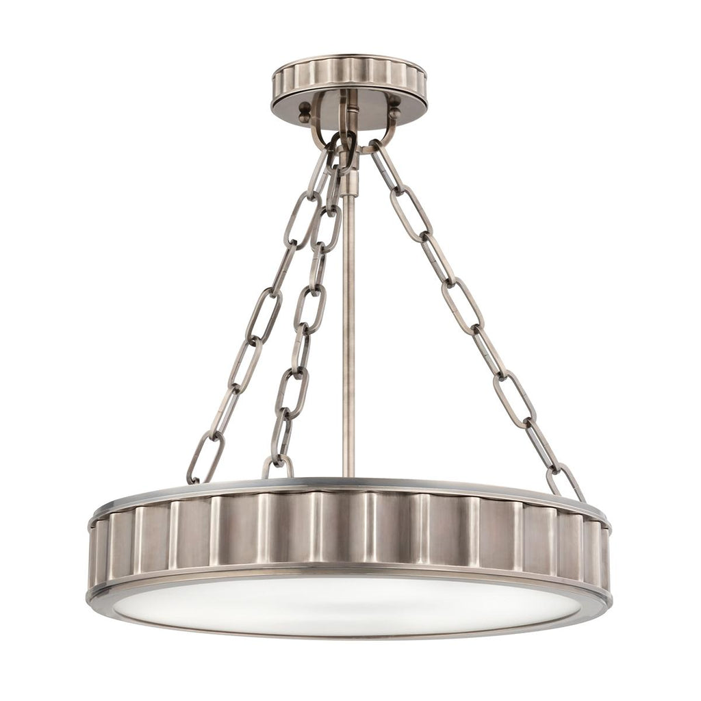 Hudson Valley Lighting Middlebury Historic Nickel 15.5W x 15.5L x 16.75H Semi-Flush Mount