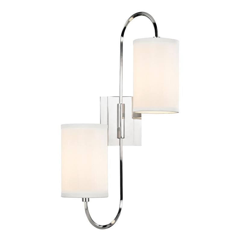 Hudson Valley Lighting Junius Polished Nickel 11.75W x 11.75L x 22H Wall Sconce