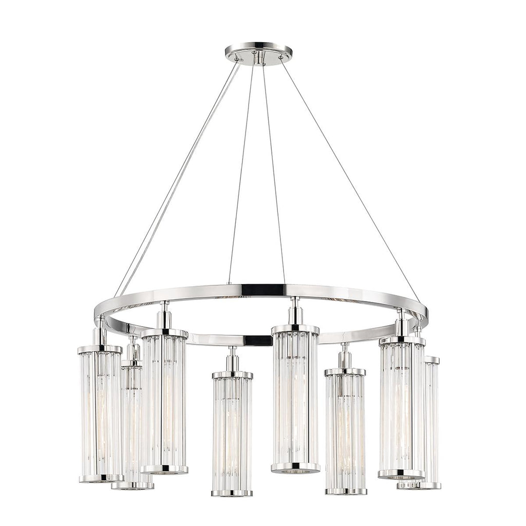 Hudson Valley Lighting Marley Polished Nickel 31.25W x 31.25L x 15.5H Chandelier