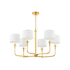 Hudson Valley Lighting Paramus Aged Brass 36W X 36L X 20H Chandelier