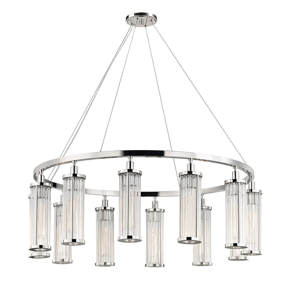 Hudson Valley Lighting Marley Polished Nickel 42.5W x 42.5L x 15.75H Chandelier