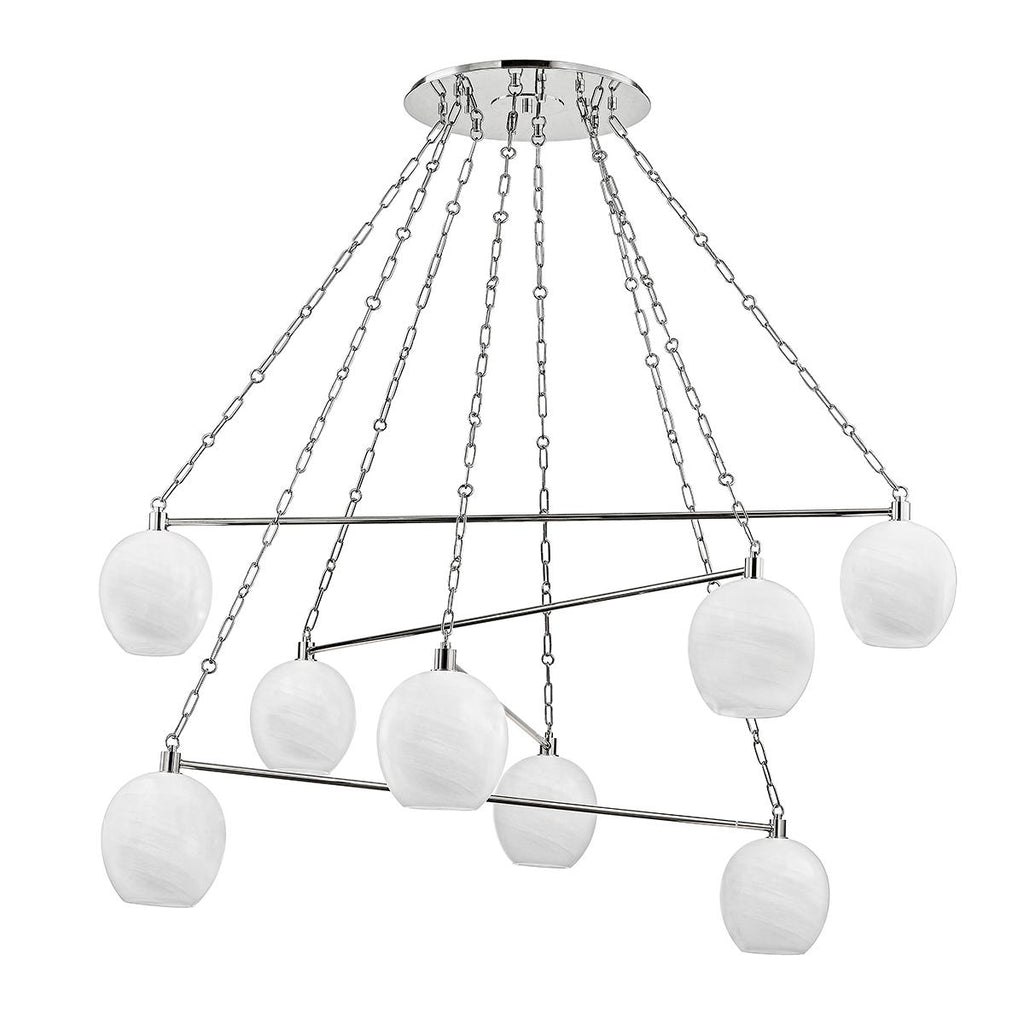 Hudson Valley Lighting Asbury Park Polished Nickel 54.5W x 54.5L x 26.25H Chandelier