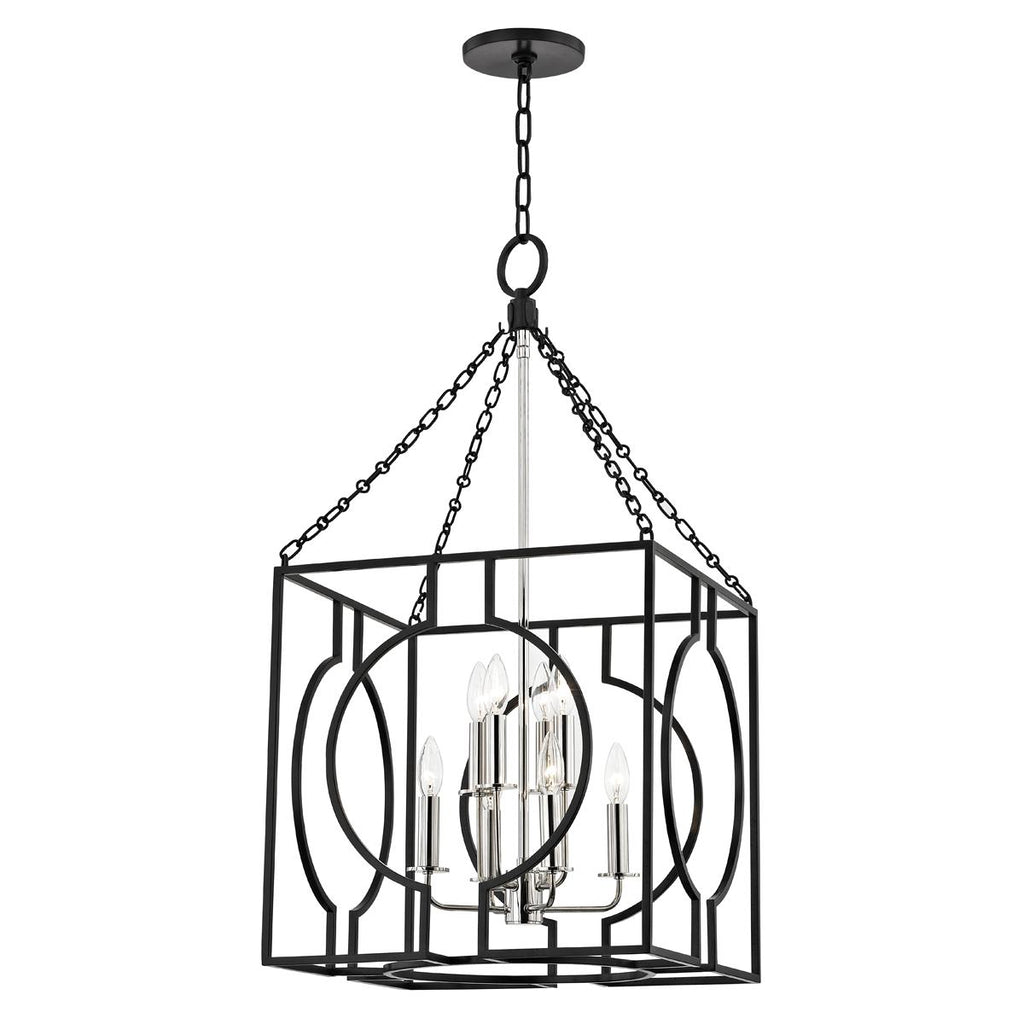 Hudson Valley Lighting Octavio Aged Iron/polished Nickel Combo 18.25W x 18.25L x 33.6H Pendant