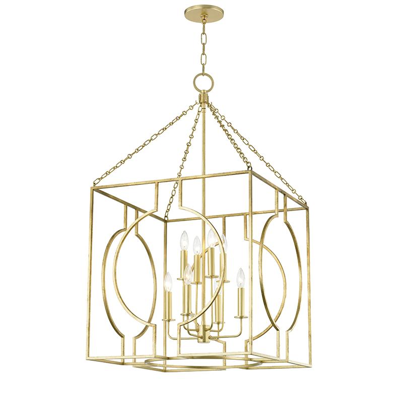 Hudson Valley Lighting Octavio Gold Leaf 24W x 24L x 43.25H Pendant