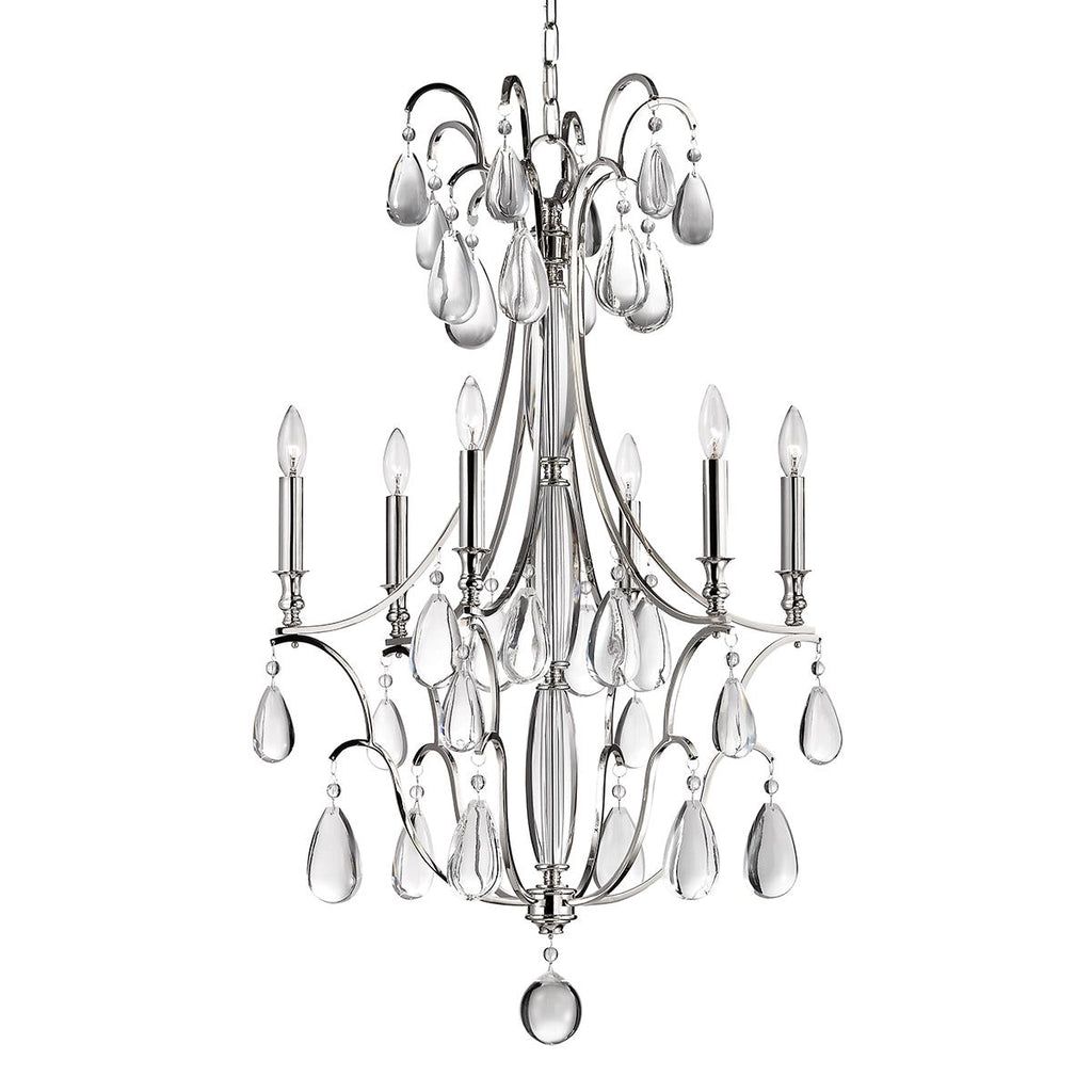 Hudson Valley Lighting Crawford Polished Nickel 24.25W x 24.25L x 39H Chandelier