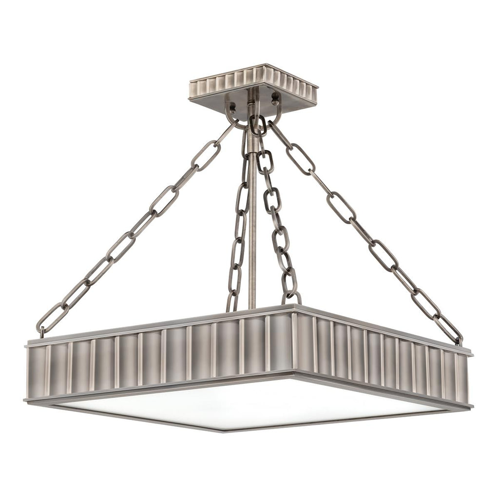 Hudson Valley Lighting Middlebury Historic Nickel 16.25W x 16.25L x 16.5H Semi-Flush Mount