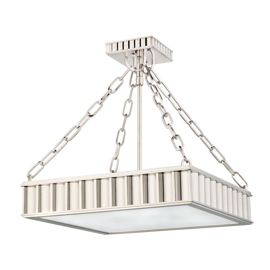 Hudson Valley Lighting Middlebury Polished Nickel 16.25W x 16.25L x 16.5H Semi-Flush Mount