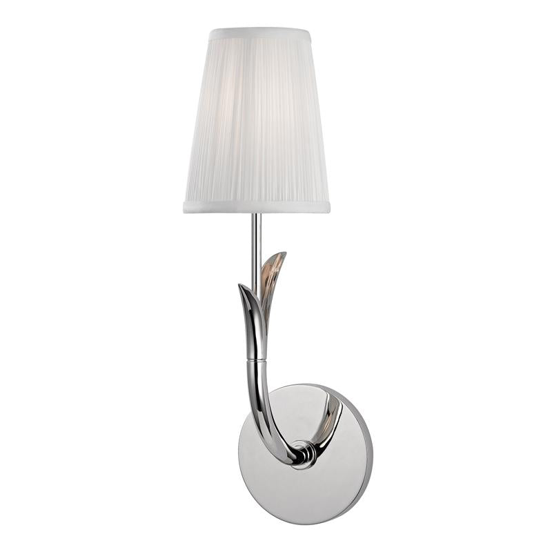 Hudson Valley Lighting Deering Polished Nickel 4.75W x 4.75L x 15.75H Wall Sconce