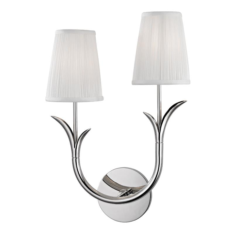 Hudson Valley Lighting Deering Polished Nickel 11W x 11L x 17.75H Wall Sconce