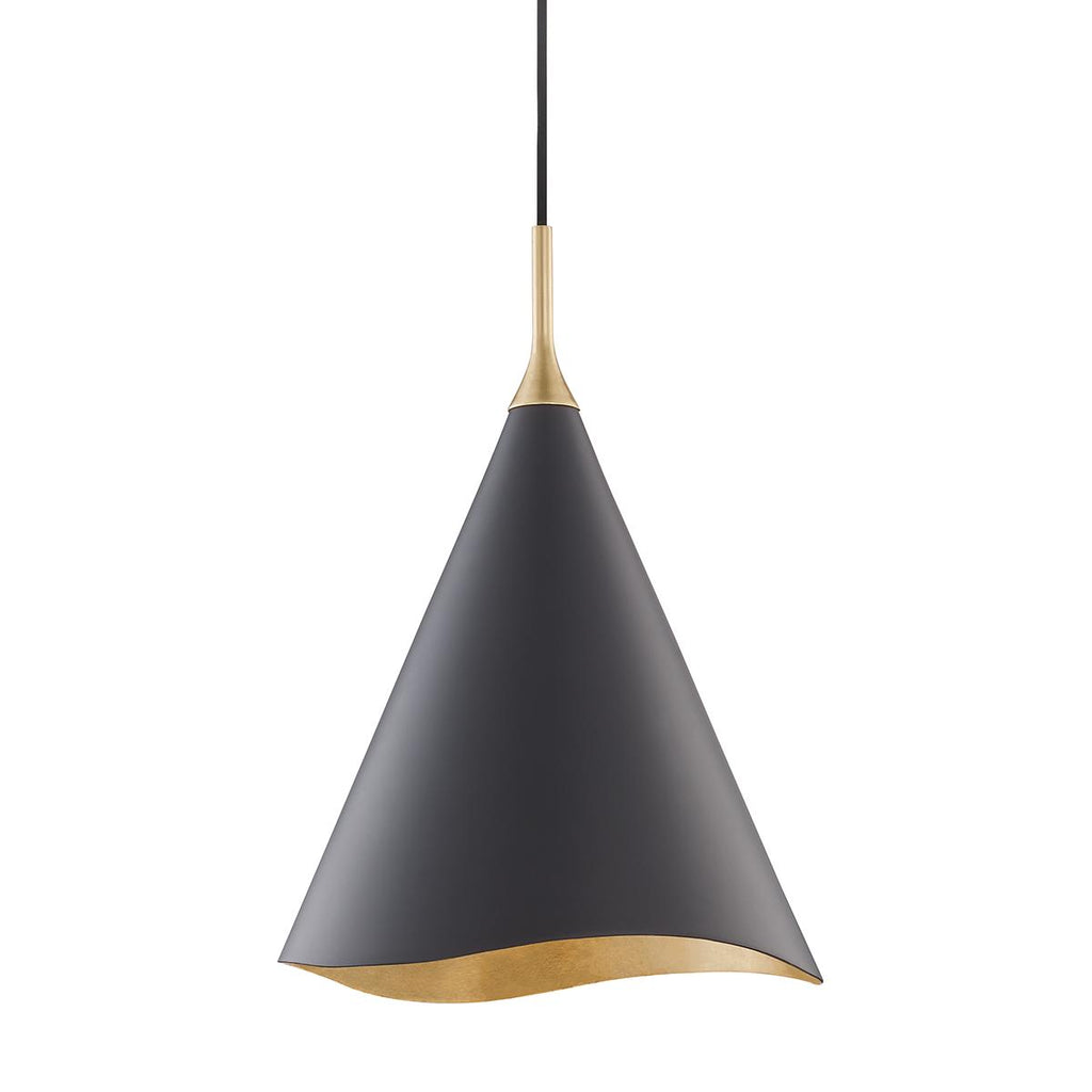 Hudson Valley Lighting Martini Gold Leaf/black Combo 13W x 13L x 18.5H Pendant