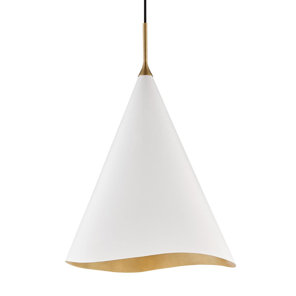 Hudson Valley Lighting Martini Gold Leaf/soft Off White Combo 18W x 18L x 24.75H Pendant