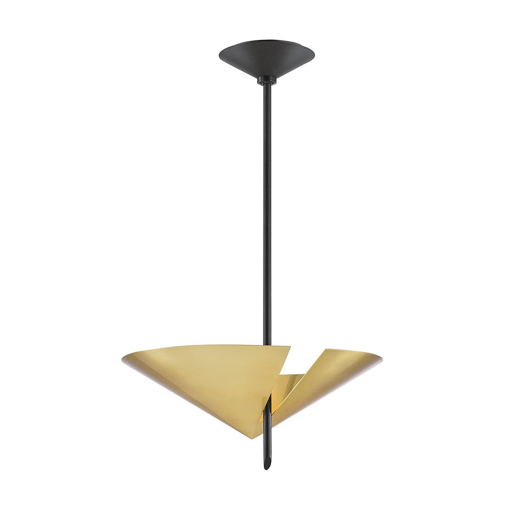 Hudson Valley Lighting Equilibrium Aged Brass/black 15.75W x 15.75L x 8.5H Pendant