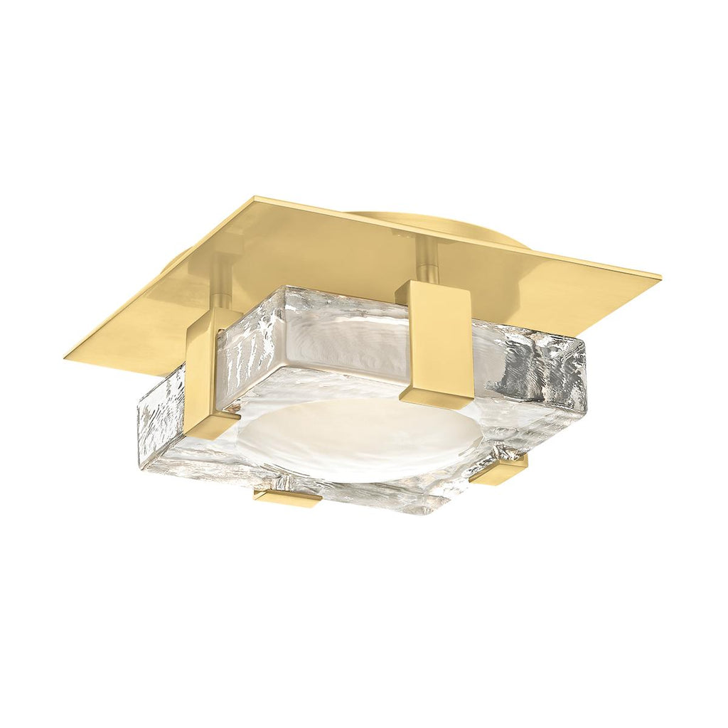 Hudson Valley Lighting Bourne Aged Brass 8W x 8L x 8H Semi-Flush Mount