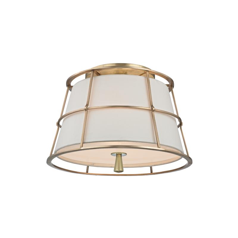 Hudson Valley Lighting Savona Aged Brass 14.25W x 14.25L x 10.5H Semi-Flush Mount