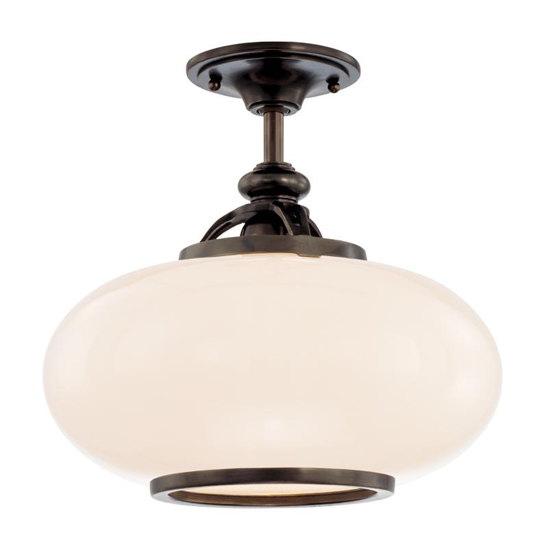 Hudson Valley Lighting Canton Old Bronze 15W x 15L x 13H Semi-Flush Mount