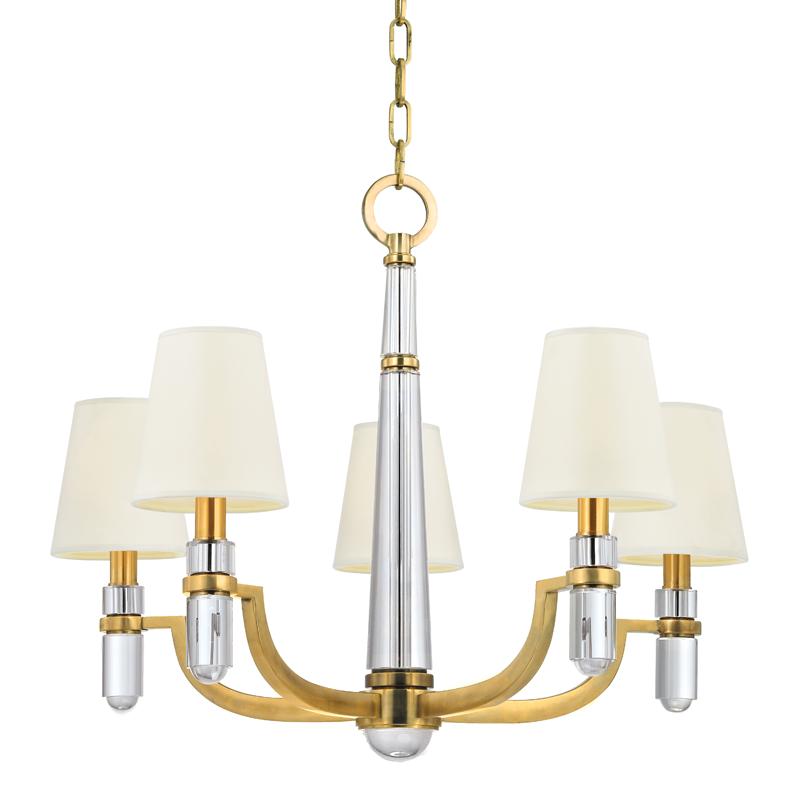 Hudson Valley Lighting Dayton Aged Brass 25W x 25L x 20.5H Chandelier