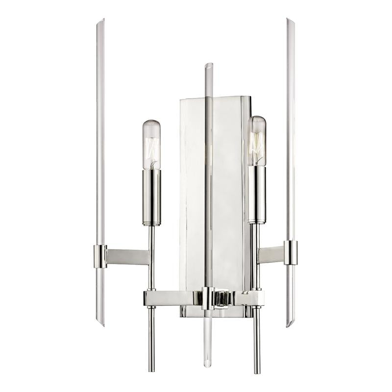 Hudson Valley Lighting Bari Polished Nickel 11W x 11L x 18.5H Wall Sconce