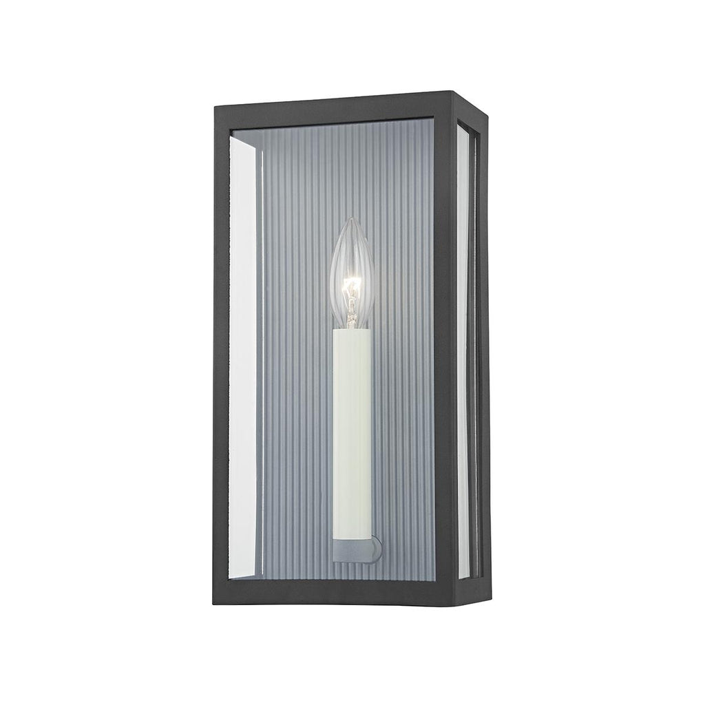 Troy Lighting Vail TEXTURE BLACK/WEATHERED ZINC 6.5W x 6.5L x 13H Wall Sconce