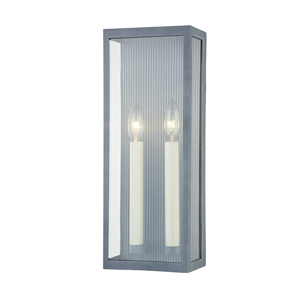 Troy Lighting Vail WEATHERED ZINC 6.5W x 6.5L x 17H Wall Sconce