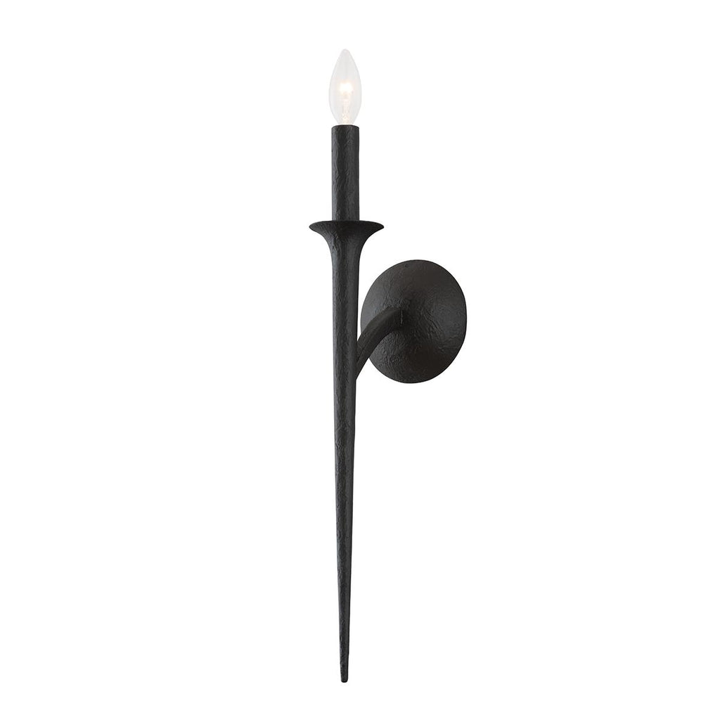 Troy Lighting Luca BLACK IRON 4.75W x 4.75L x 20.25H Wall Sconce