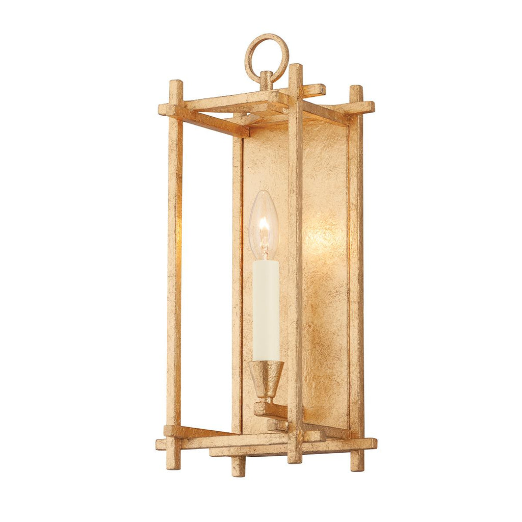 Troy Lighting Huck VINTAGE GOLD LEAF 7.25W x 7.25L x 16.75H Wall Sconce