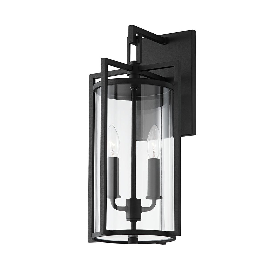 Troy Lighting Percy TEXTURED BLACK 9W x 9L x 18.25H Wall Sconce