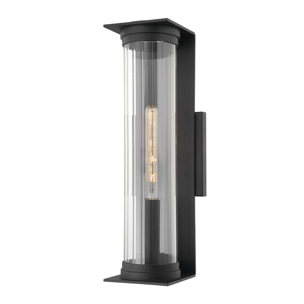 Troy Lighting Presley TEXTURED BLACK 7.5W x 7.5L x 22H Wall Sconce