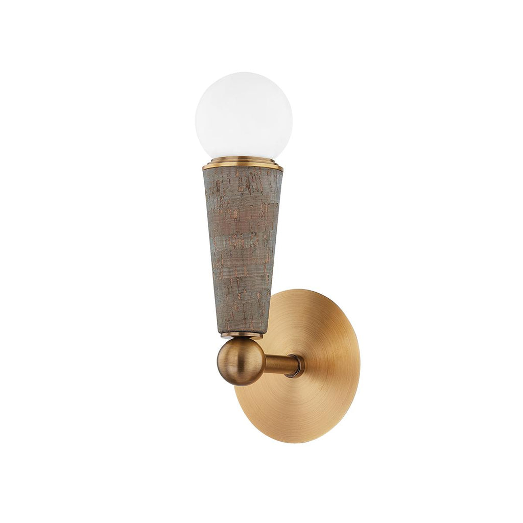 Troy Lighting Dax PATINA BRASS 5W x 5L x 12H Wall Sconce