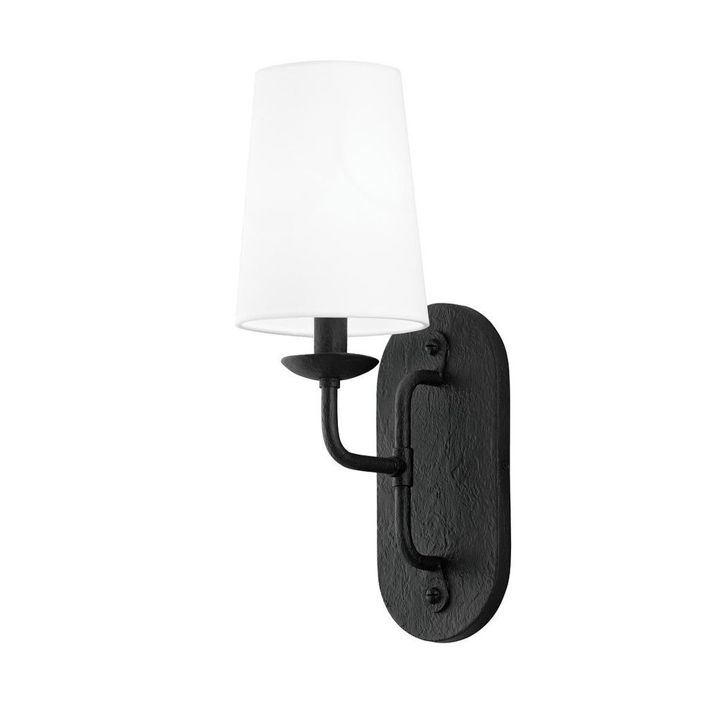 Troy Lighting Moe BLACK IRON 6W x 6L x 17.5H Wall Sconce