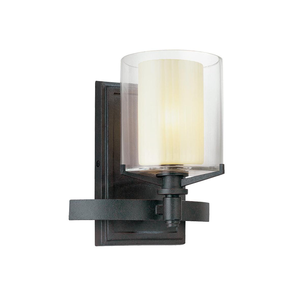 Troy Lighting Arcadia TEXTURED IRON 7.5W x 7.5L x 8.75H Wall Sconce