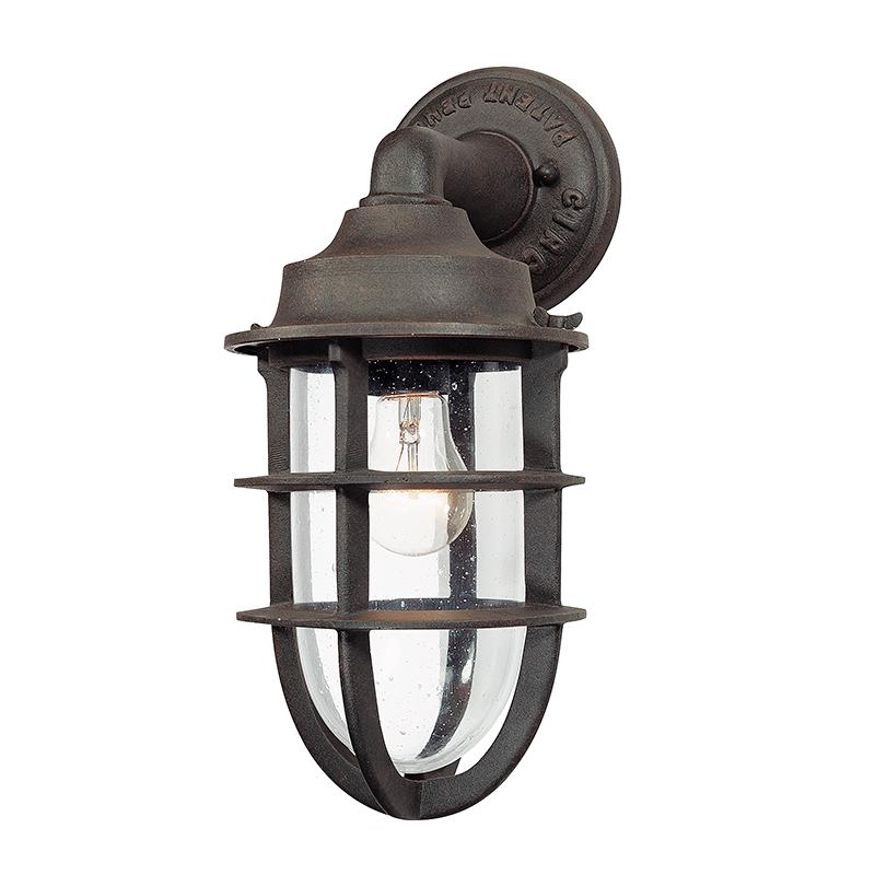 Troy Lighting Wilmington HERITAGE BRONZE 6.75W x 6.75L x 14.5H Wall Sconce