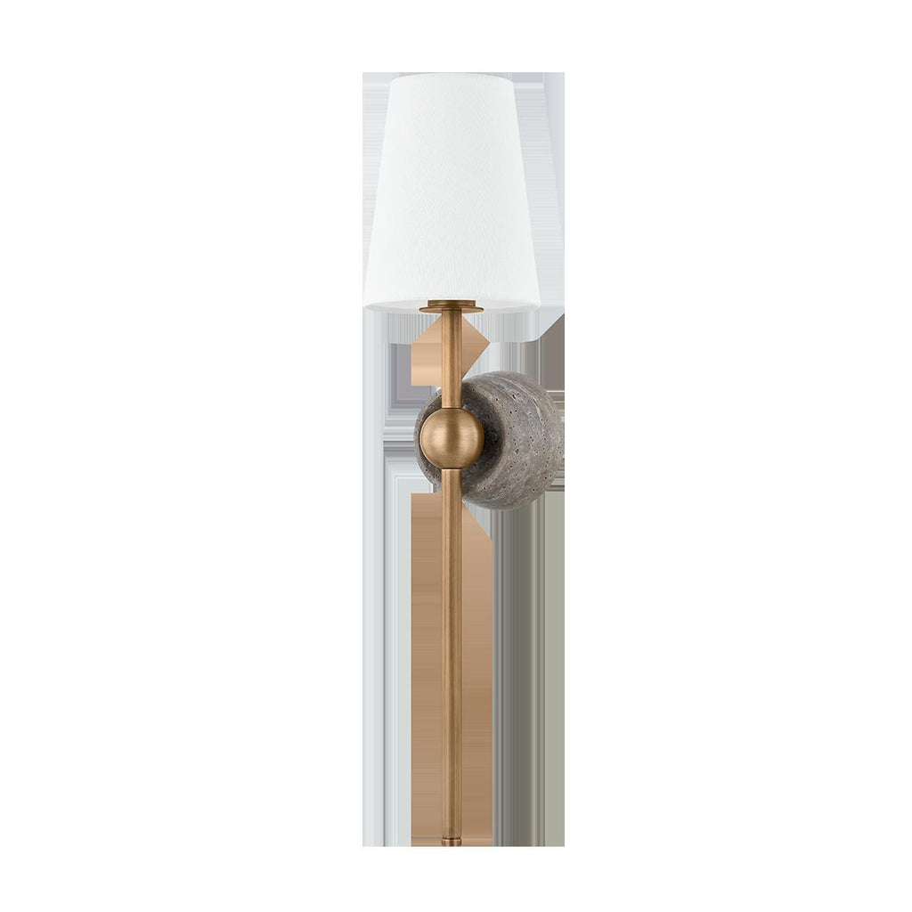 Troy Lighting LOS VILOS PATINA BRASS 6.5W x 6.5L x 27.25H Wall Sconce