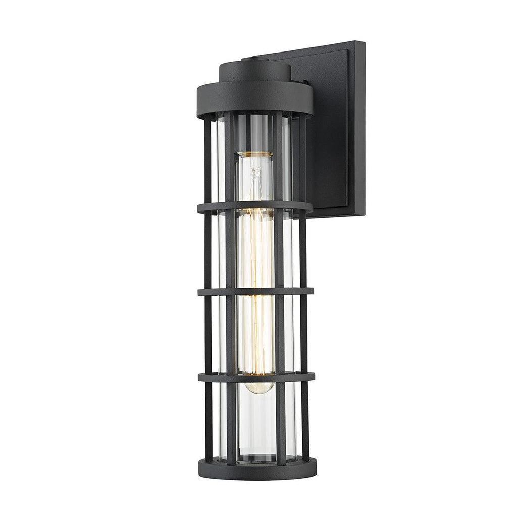 Troy Lighting Mesa TEXTURED BLACK 4.75W x 4.75L x 15H Wall Sconce