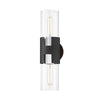 Troy Lighting Amado Polished Nickel/Textured Black 4.75W X 4.75L X 17H Wall Sconce