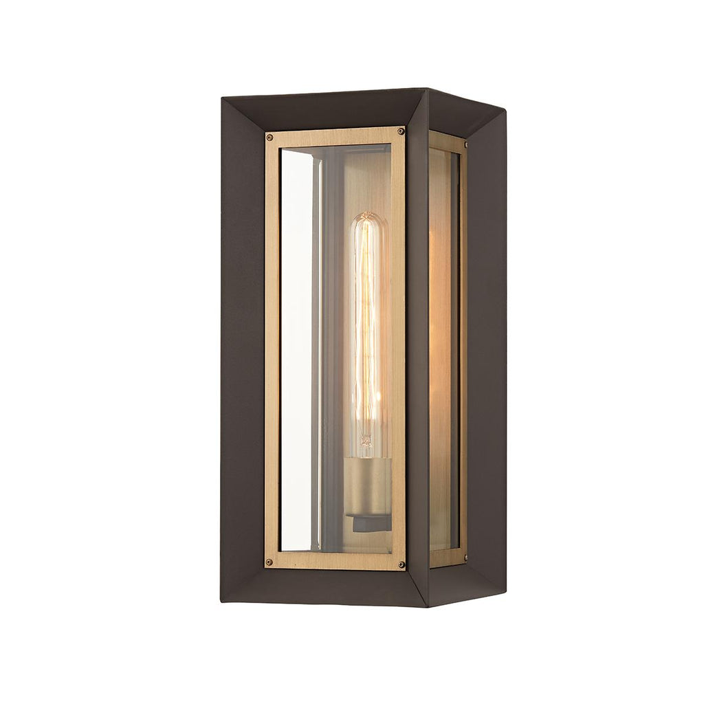 Troy Lighting Lowry TEXTURED BRONZE/PATINA BRASS 7.5W x 7.5L x 17H Wall Sconce