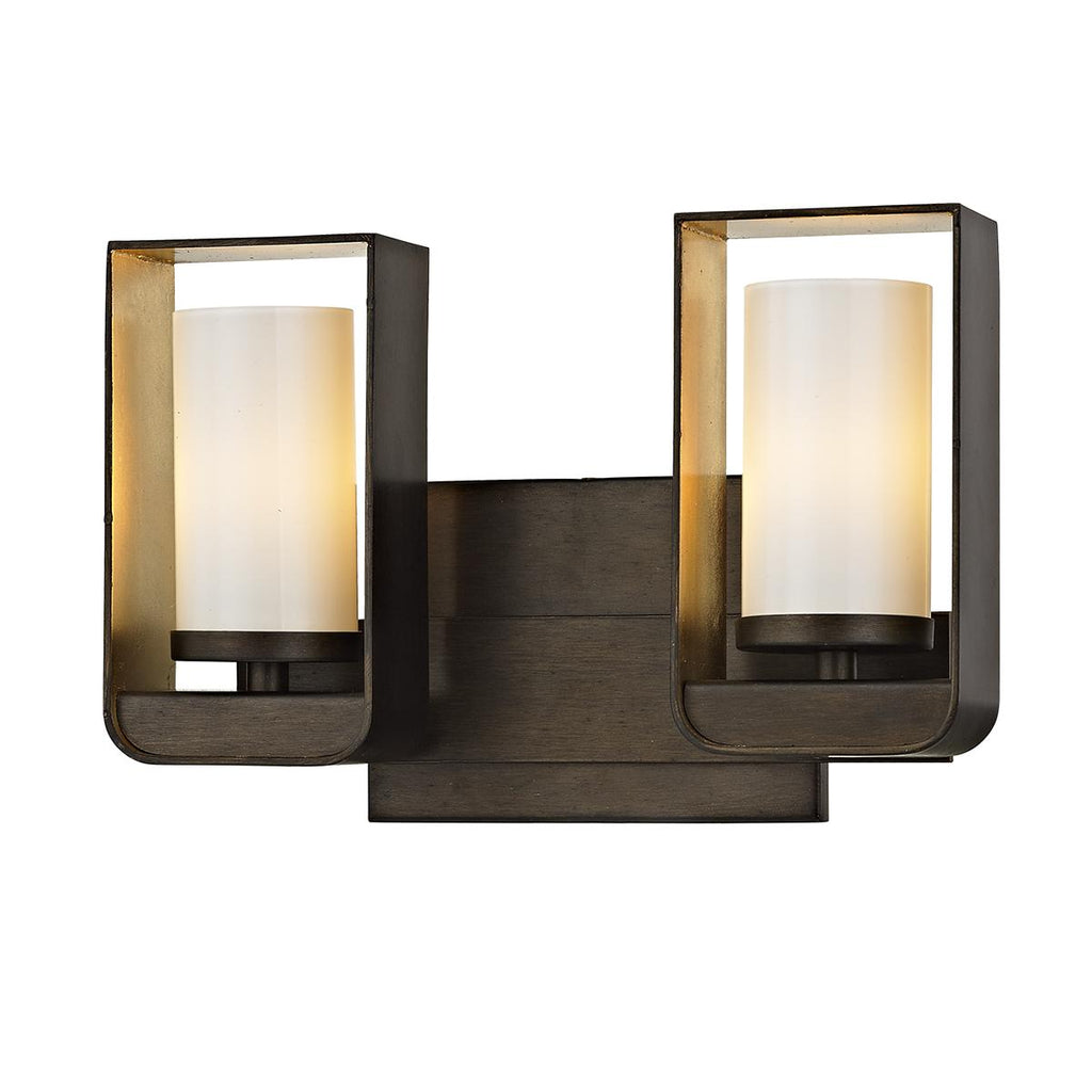 Troy Lighting Escape BRONZE WITH GOLD LEAF ACCENT 11.5W x 11.5L x 7.75H Wall Sconce