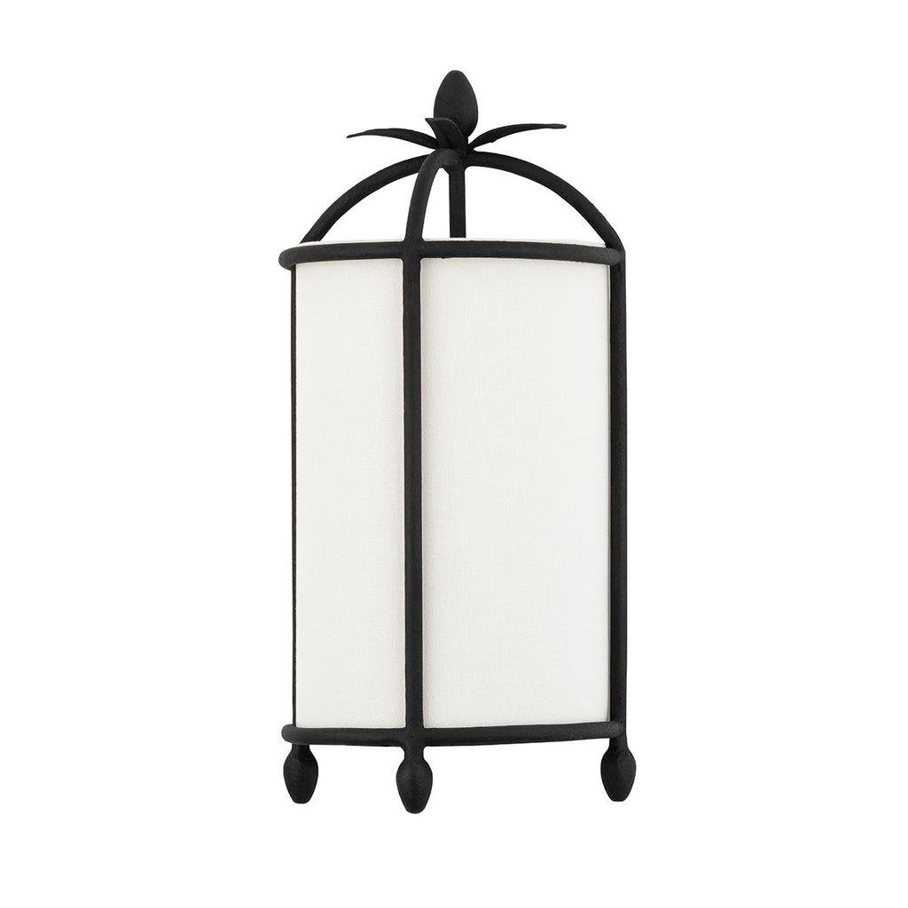 Troy Lighting Brooks BLACK IRON 9.25W x 9.25L x 21.75H Wall Sconce