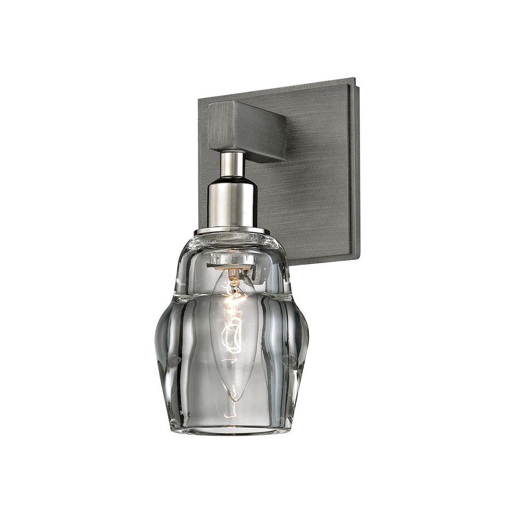 Troy Lighting Citizen GRAPHITE AND POLISHED NICKEL 4.5W x 4.5L x 9H Wall Sconce