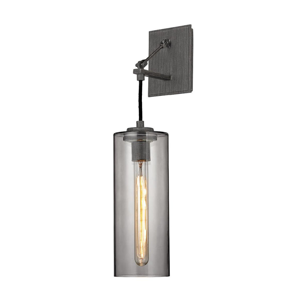 Troy Lighting Union Square Graphite 4.5W x 4.5L x 20.75H Wall Sconce