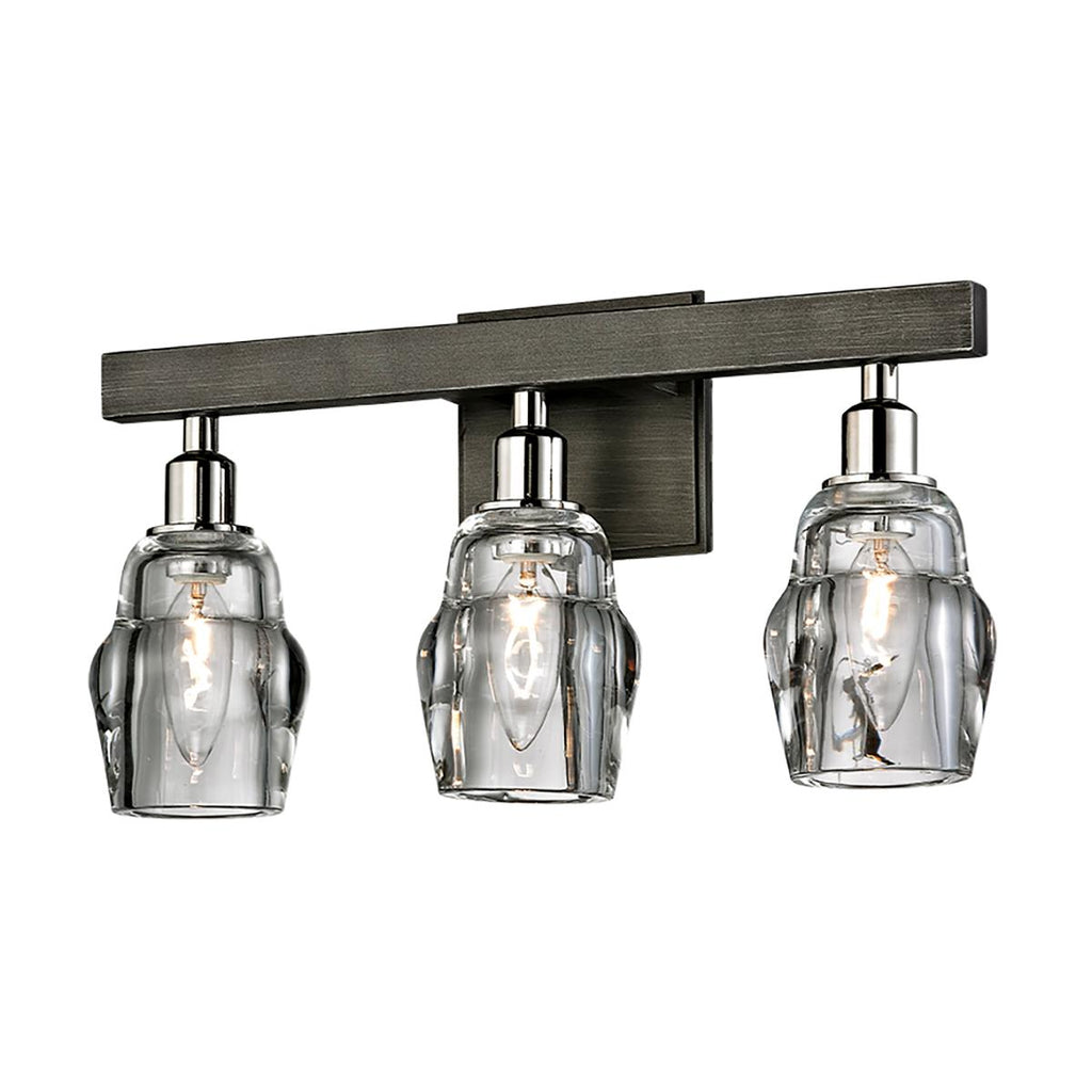 Troy Lighting Citizen GRAPHITE AND POLISHED NICKEL 16.5W x 16.5L x 9H Wall Sconce