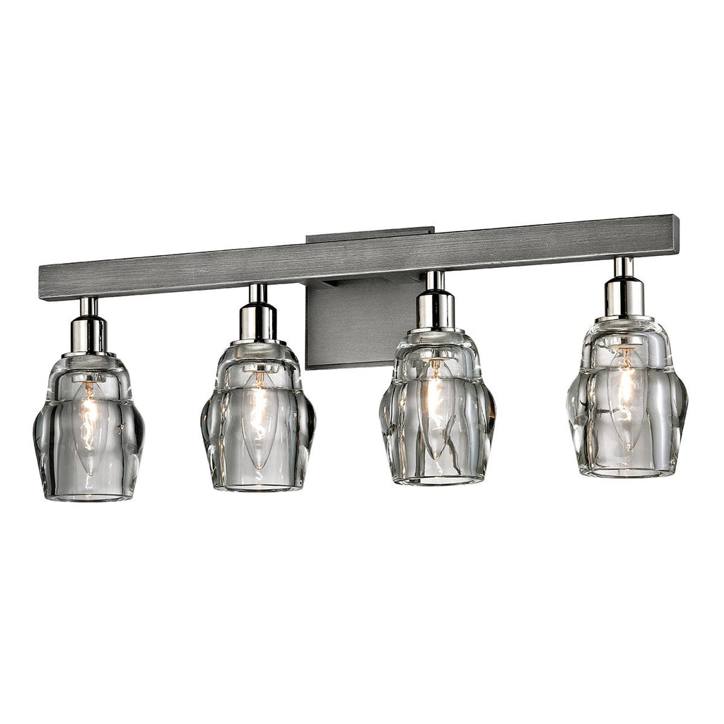 Troy Lighting Citizen GRAPHITE AND POLISHED NICKEL 22.75W x 22.75L x 9H Wall Sconce