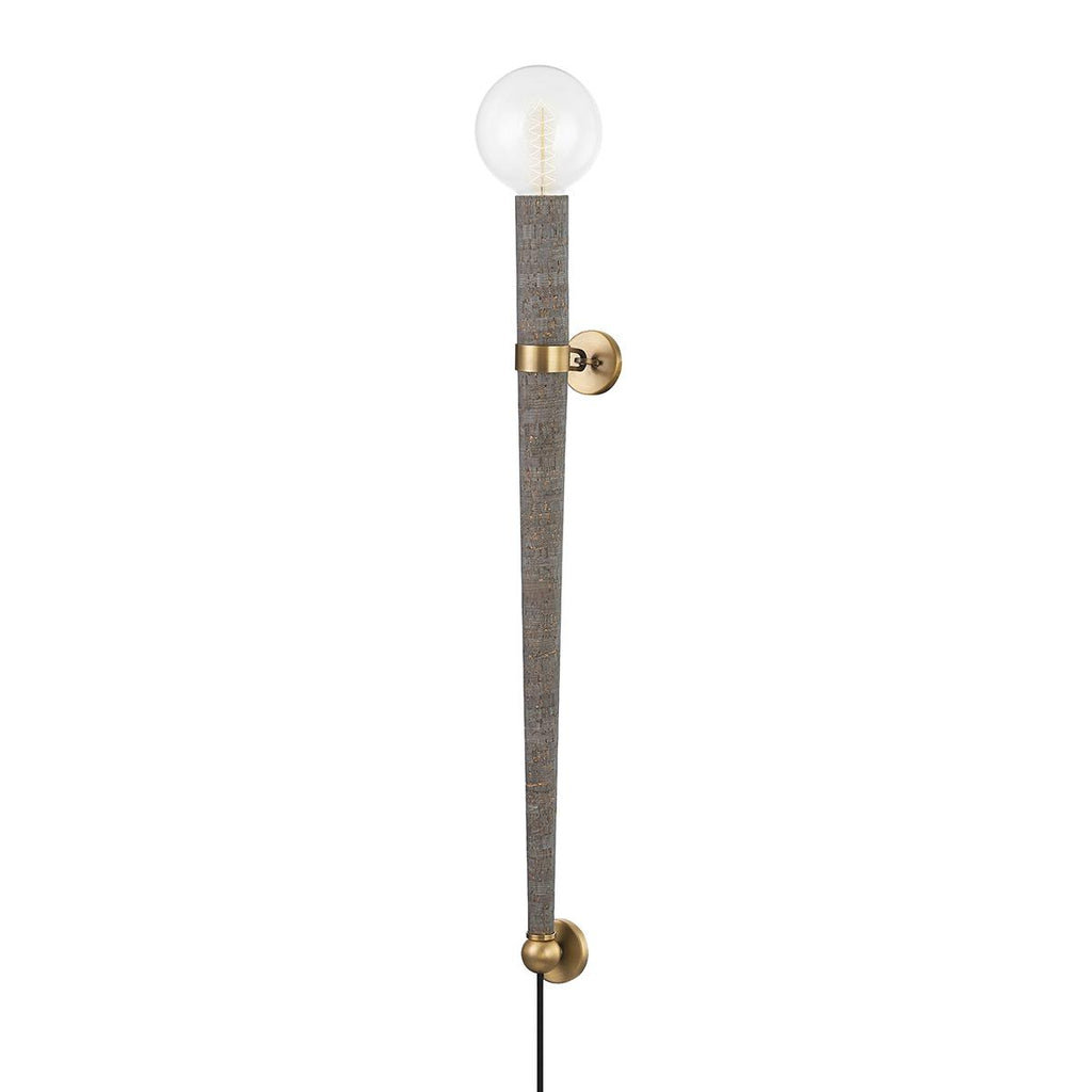 Troy Lighting Rufus PATINA BRASS 5W x 5L x 36H Wall Sconce