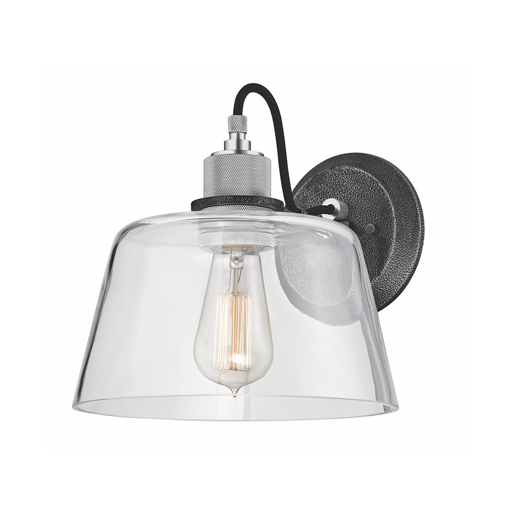 Troy Lighting Audiophile OLD SILVER AND POLISHED ALUMIN 9.5W x 9.5L x 9.5H Wall Sconce