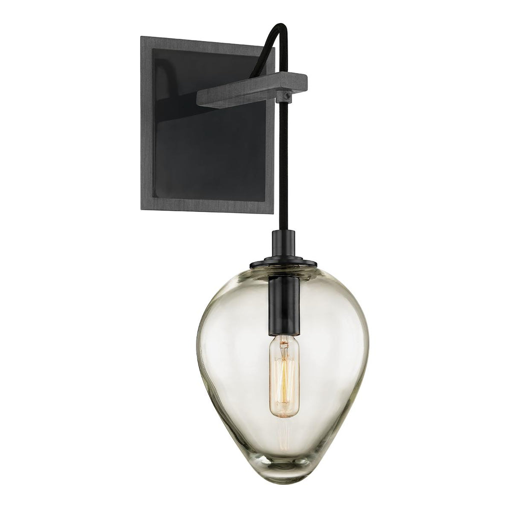 Troy Lighting Brixton GRAPHITE/BLACK CHROME 5.75W x 5.75L x 15H Wall Sconce