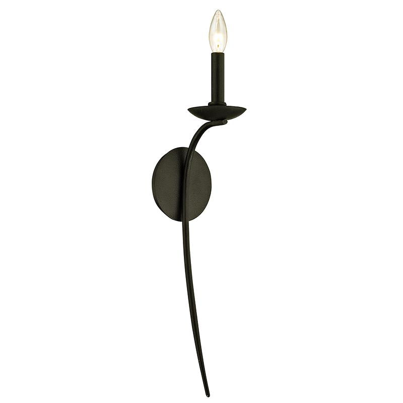 Troy Lighting Sawyer FORGED IRON 5W x 5L x 22.5H Wall Sconce