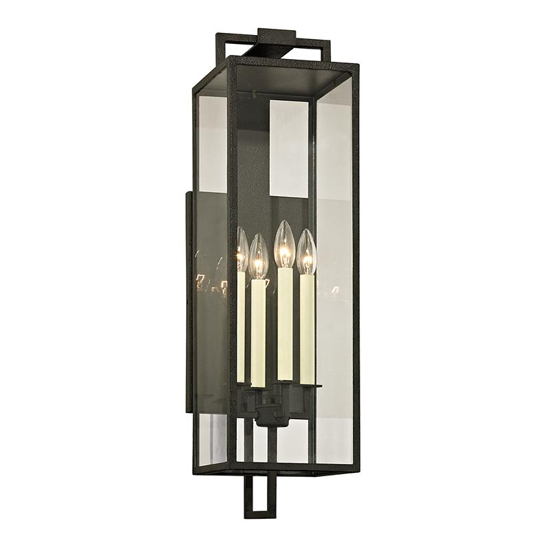 Troy Lighting Beckham FORGED IRON 8W x 8L x 28.5H Wall Sconce