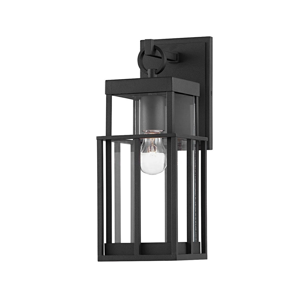 Troy Lighting Longport TEXTURED BLACK 6W x 6L x 15.5H Wall Sconce