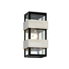 Troy Lighting Dana Point Black With Brushed Stainless 5.75W X 5.75L X 12H Wall Sconce