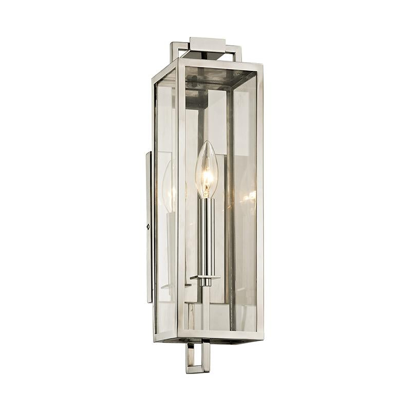 Troy Lighting Beckham Stainless Steel 4.75W x 4.75L x 16.5H Wall Sconce