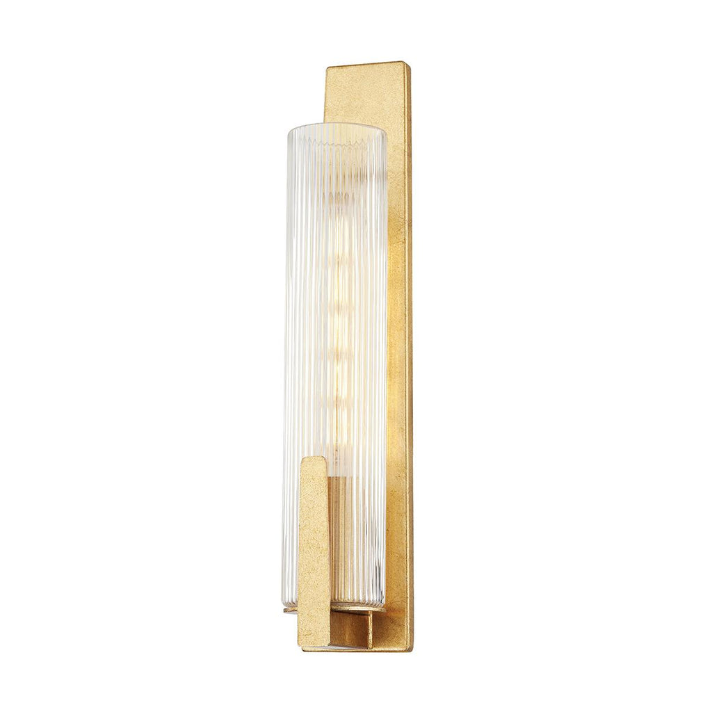 Troy Lighting Malakai VINTAGE GOLD LEAF 3.25W x 3.25L x 19.75H Wall Sconce